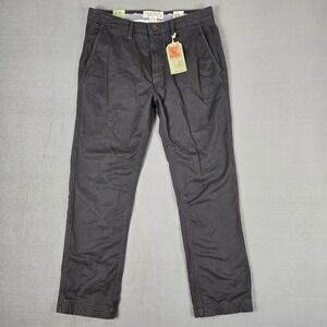 FatFace Pants Mens 32x28 32S Modern Coastal‎ Cotton Chinos Dark Gray Twill NWT